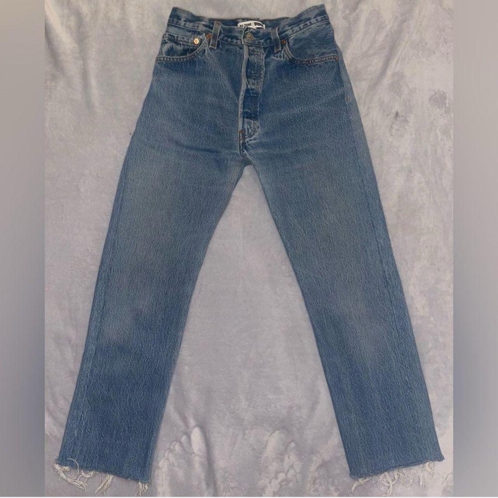 Re/Done Size 25 High-Rise Straight Jeans – Iconic Vintage Denim